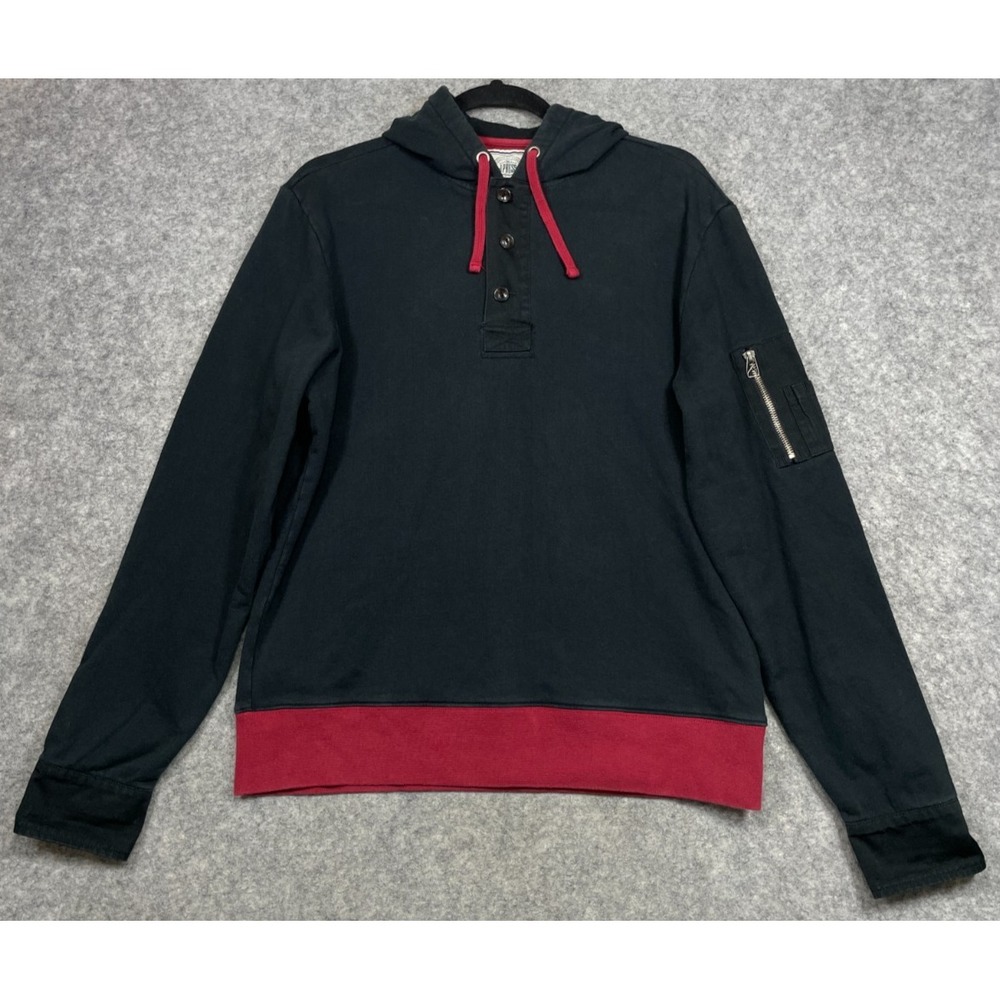 J. Press York St. Hoodie Black Red Medium